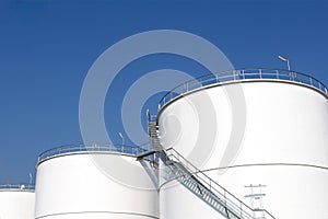 White storage tanks photo