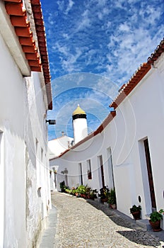 White street of Moura village