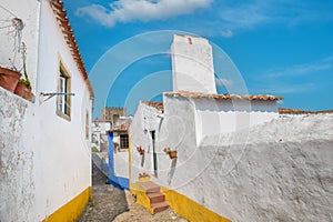 White streets of old Obidos. Portugal