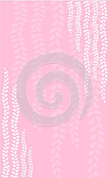 Pink leafy banner