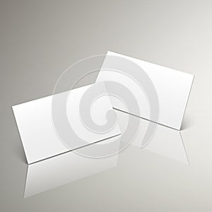 White style of 3d blank name card design