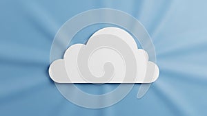 From behind the cloud creating a gradient effect that suggests