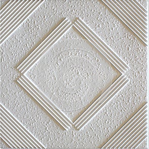 White styrofoam ceiling tile panel texture
