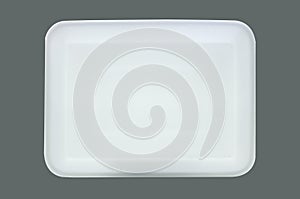 White styrofoam food tray