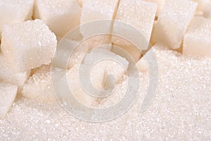 White sugar close up