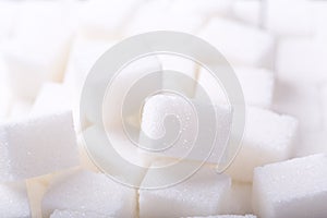 White sugar cubes photo