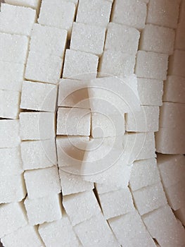 White sugar in small squares