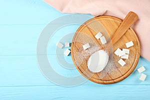 white sugar on the table