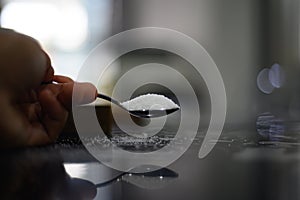 White Sugar table spoon