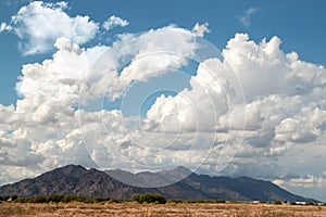 White Summer Clouds in the Desert Sky