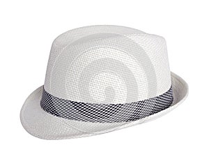 White summer hat isolated on white