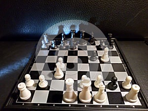 White surrendered. Chess game