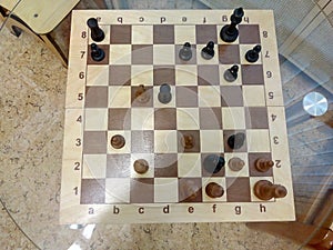 White surrendered Victory to black pieces Game of chess