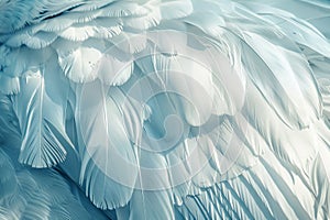 White Swan Feathers Background, Goose Plume Pattern, White Wings Feather Texture