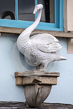 White Swan Sculpture in Melton Mowbray, UK