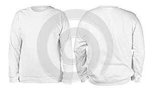 White sweater long sleeved shirt mockup template photo