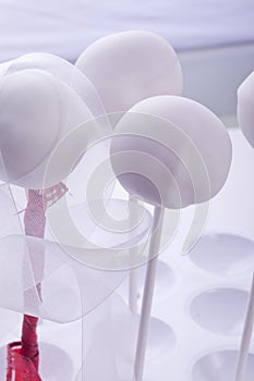 White sweet cakepop