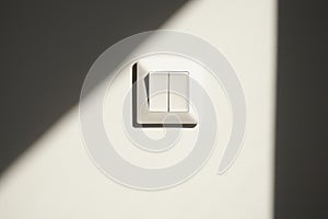 On white switch on wall in