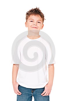 T-shirt on boy photo