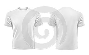 White T-shirt design template isolated on white background