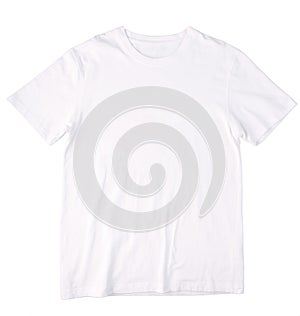 White t shirt isolated top view