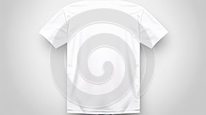 White t-shirt mockup hanging realistic, template design