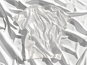 A white t - shirt on a sheet of paper