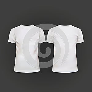 White T-shirt template isolated on black