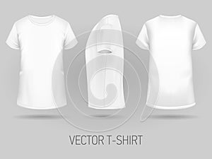 White t-shirt template in three dimentions.