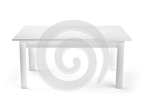 White Table 3d illustration