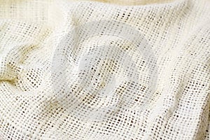 White tablecloth fabric texture