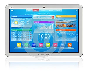 White tablet PC