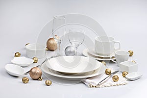 White tableware