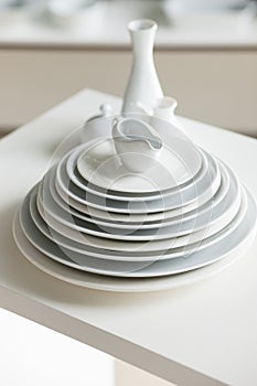 White tableware stylish luxury crockery