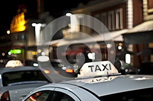 White taxi