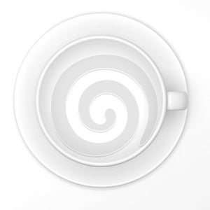 White tea cup isolated