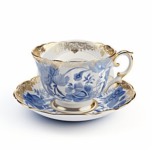 Isolated Tea Cup On White Background