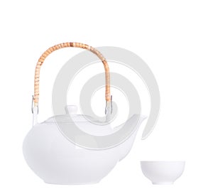 White tea pot