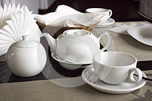 White tea set