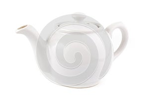 White teapot over white