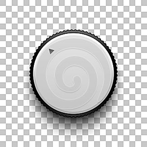 White Technology Music Knob Button