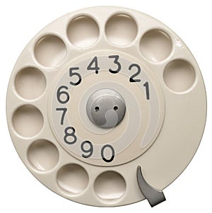 White Telephone Dial