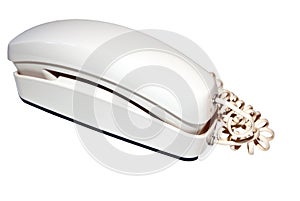 White Telephone/Isolated