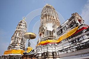 White temple with Buddha statue