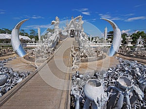 White Temple in Chiang Rai , Thailand.