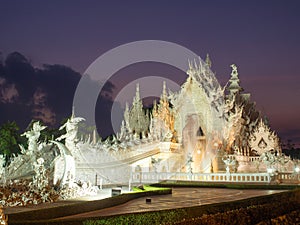 White temple is landmark of Chiangrai, Thailand