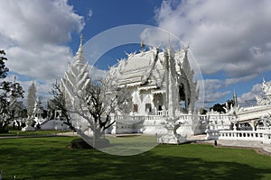 The white temple is like a heaven in the belief in Buddhism