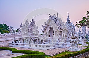 White Temple in purple light, Chiang Rai, Thailand