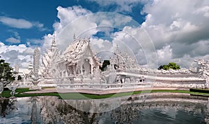 White temple or Wat Rong Khun Chiang Rai Thailand