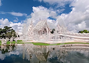 White temple or Wat Rong Khun in Chiang Rai Thailand